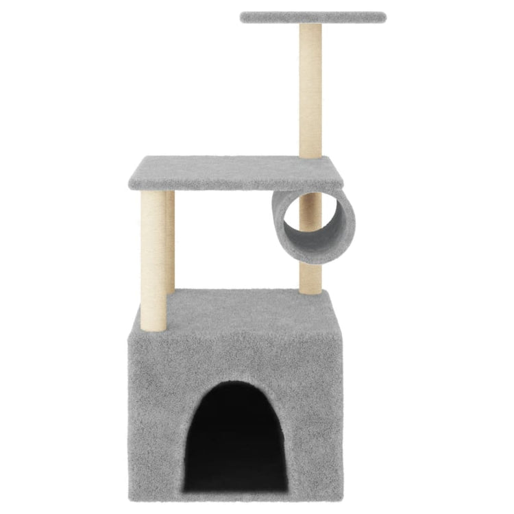 Vidaxl kattenmeubel met sisal krabpalen 109,5 cm lichtgrijs
