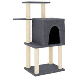 Vidaxl kattenmeubel met sisal krabpalen 97 cm donkergrijs - afbeelding 2