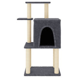 Vidaxl kattenmeubel met sisal krabpalen 97 cm donkergrijs - afbeelding 3