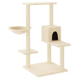 Vidaxl kattenmeubel met sisal krabpalen 95 cm crèmekleurig - afbeelding 2