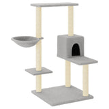 Vidaxl kattenmeubel met sisal krabpalen 95 cm lichtgrijs - afbeelding 2