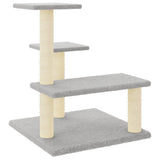 Vidaxl kattenmeubel met sisal krabpalen 61 cm lichtgrijs - afbeelding 2