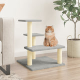 Vidaxl kattenmeubel met sisal krabpalen 61 cm lichtgrijs - afbeelding 1