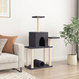 Vidaxl kattenmeubel met sisal krabpalen 122 cm donkergrijs - afbeelding 3