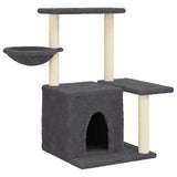 Vidaxl kattenmeubel met sisal krabpalen 83 cm donkergrijs - afbeelding 2