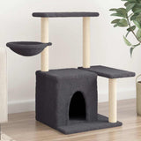 Vidaxl kattenmeubel met sisal krabpalen 83 cm donkergrijs - afbeelding 1