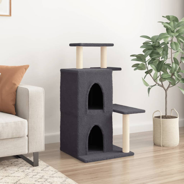 Vidaxl kattenmeubel met sisal krabpalen 97 cm donkergrijs