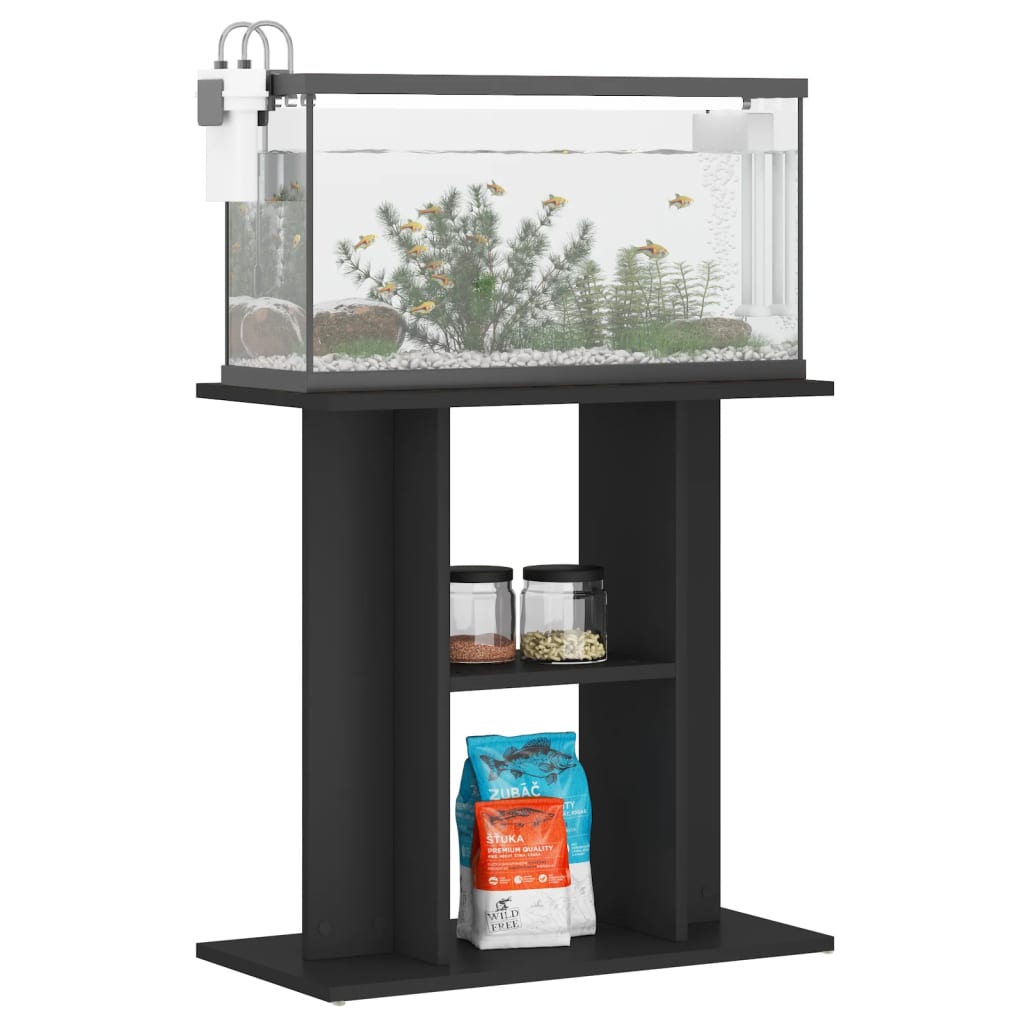 VidaXL Aquariumstandaard 60x30x60 cm bewerkt hout zwart