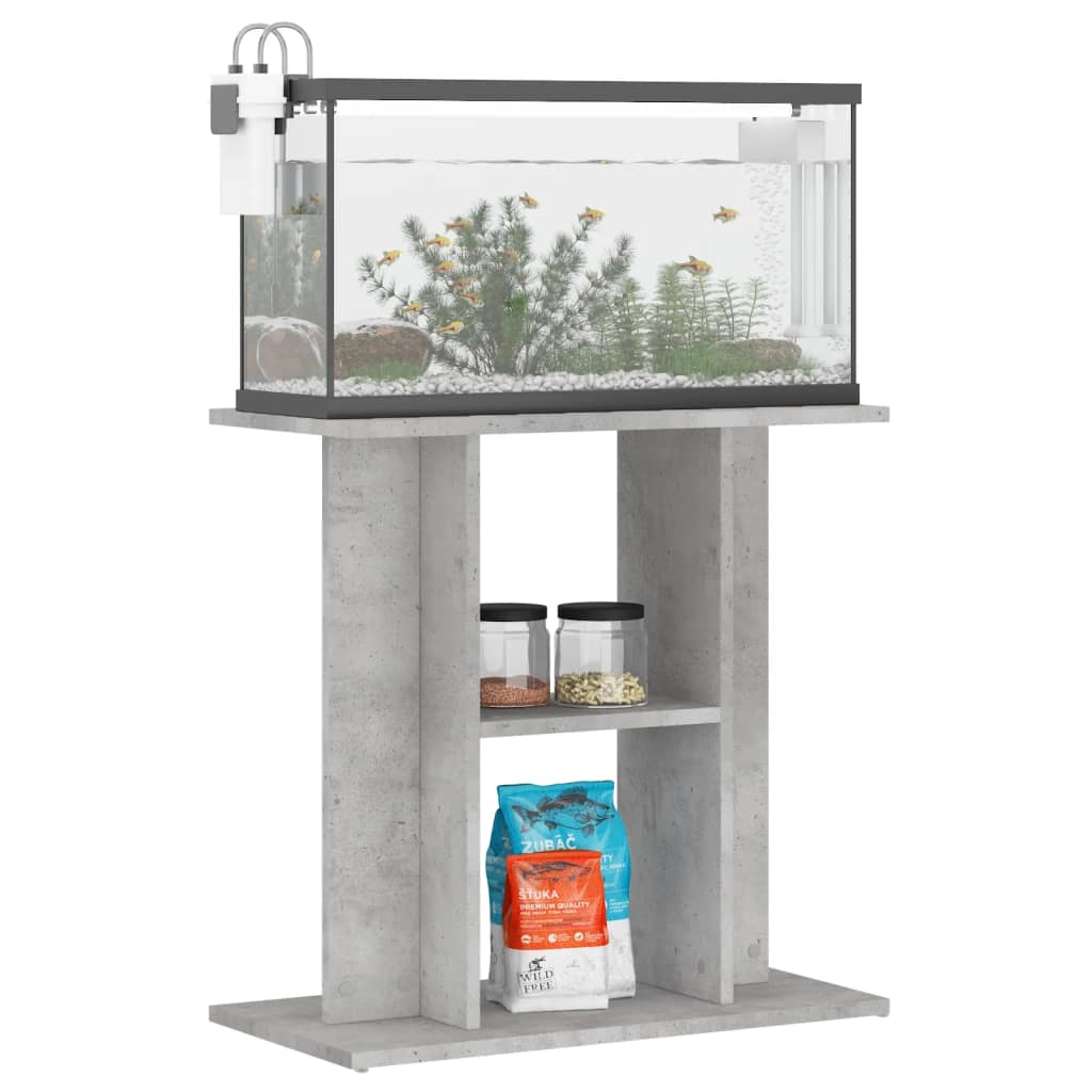 VidaXL Aquariumstandaard 60x30x60 cm bewerkt hout betongrijs