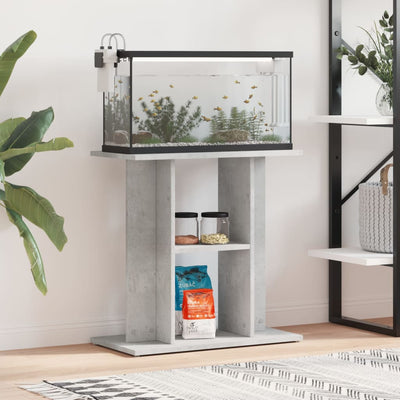 Vidaxl aquariumstandaard betongrijs 60x30x60 cm bewerkt hout