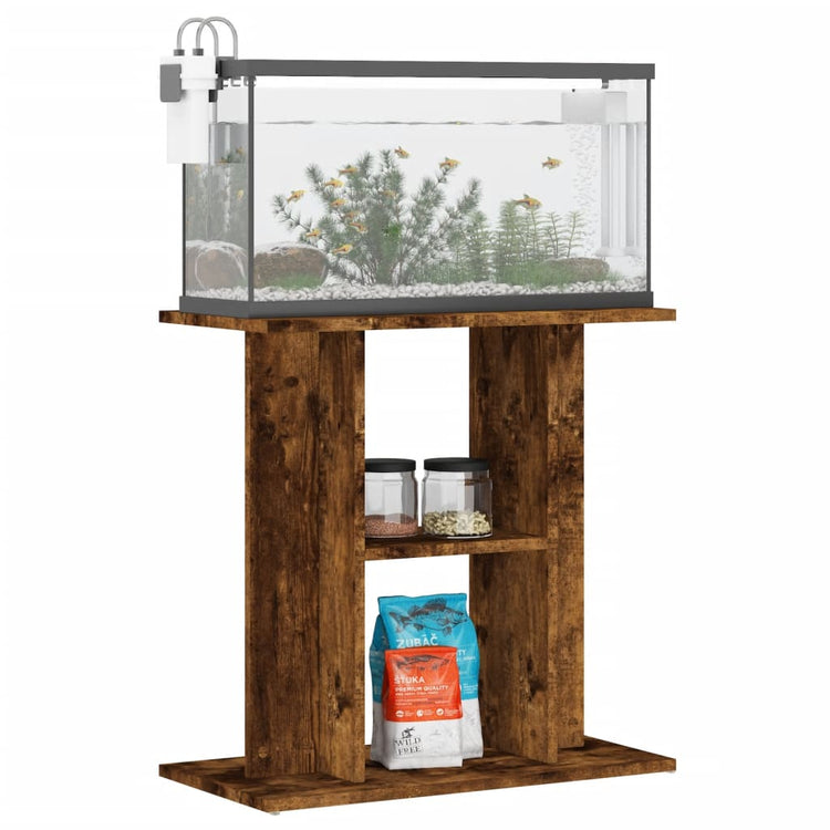 Vidaxl aquariumstandaard gerookt eikenhout 60x30x60 cm bewerkt hout