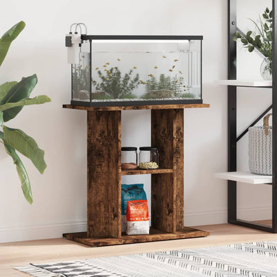 Vidaxl aquariumstandaard gerookt eikenhout 60x30x60 cm bewerkt hout