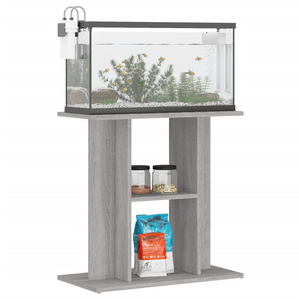 VidaXL Aquariumstandaard 60x30x60 cm bewerkt hout grijs sonoma