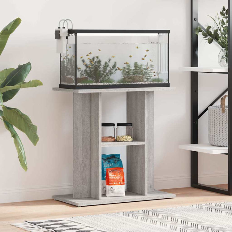 Vidaxl aquariumstandaard sonoma grijs 60x30x60 cm bewerkt hout