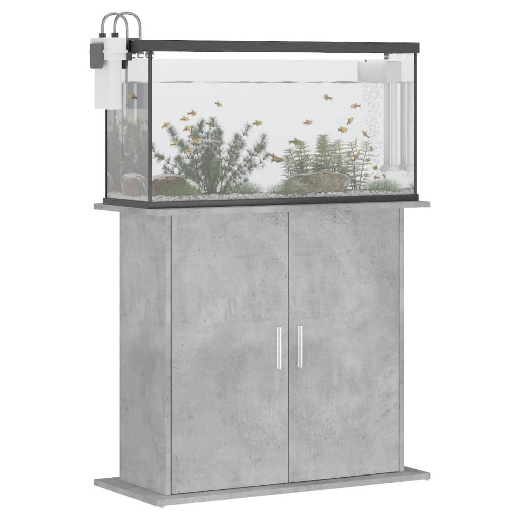 Vidaxl aquariumstandaard betongrijs 81x36x73 cm bewerkt hout