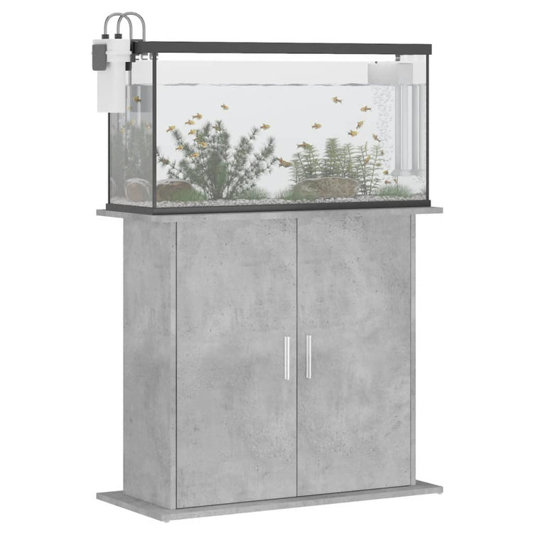 Vidaxl aquariumstandaard betongrijs 81x36x73 cm bewerkt hout