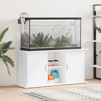 VidaXL Aquariumstandaard 121x41x58 cm bewerkt hout hoogglans wit