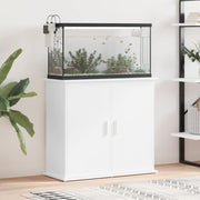 VidaXL Aquariumstandaard 81x36x73 cm bewerkt hout hoogglans wit - afbeelding 1
