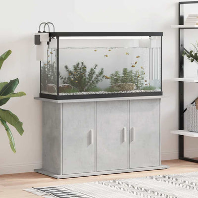 Vidaxl aquariumstandaard betongrijs 101x41x58 cm bewerkt hout