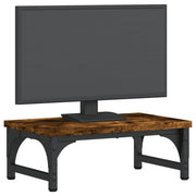 Vidaxl monitorstandaard 37x23x14 cm bewerkt hout gerookt eikenkleurig - afbeelding 3