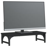 Vidaxl monitorstandaard 55x23x14 cm bewerkt hout zwart - afbeelding 3