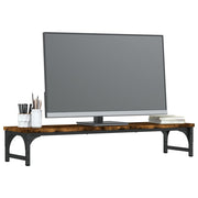 Vidaxl monitorstandaard 85x23x15,5 cm bewerkt hout gerookt eikenkleur - afbeelding 3