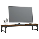Vidaxl monitorstandaard 85x23x15,5 cm bewerkt hout bruin eikenkleur - afbeelding 3