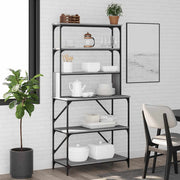Vidaxl bakkersrek 6-laags 90x40x180 cm bewerkt hout grijs sonoma eiken - afbeelding 1