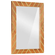 Vidaxl badkamerspiegel 50x70x3 cm massief mangohout en glas bruin - afbeelding 2