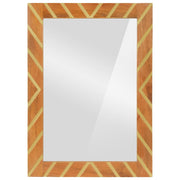 Vidaxl badkamerspiegel 50x70x3 cm massief mangohout en glas bruin - afbeelding 3