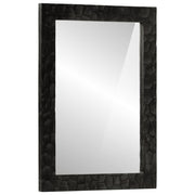 Vidaxl badkamerspiegel 50x70x2,5 cm massief mangohout en glas zwart - afbeelding 1