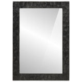 Vidaxl badkamerspiegel 50x70x2,5 cm massief mangohout en glas zwart - afbeelding 2