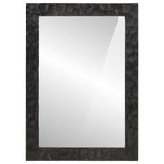 Vidaxl badkamerspiegel 50x70x2,5 cm massief mangohout en glas zwart - afbeelding 2