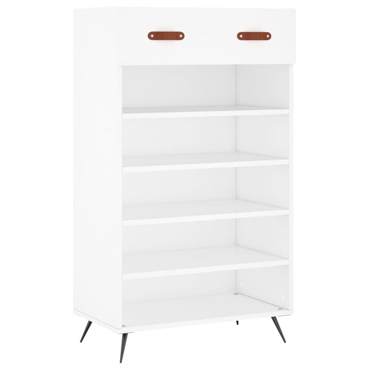 Vidaxl schoenenkast 60x35x105 cm bewerkt hout wit