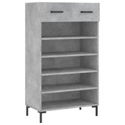 Vidaxl schoenenkast 60x35x105 cm bewerkt hout betongrijs - afbeelding 2