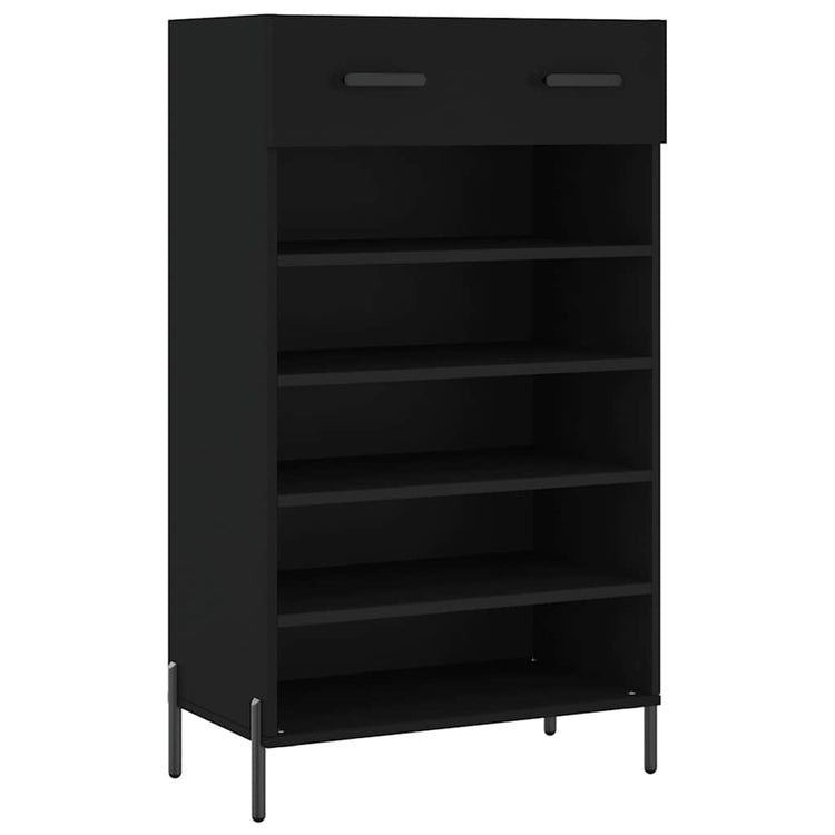 Vidaxl schoenenkast 60x35x105 cm bewerkt hout zwart