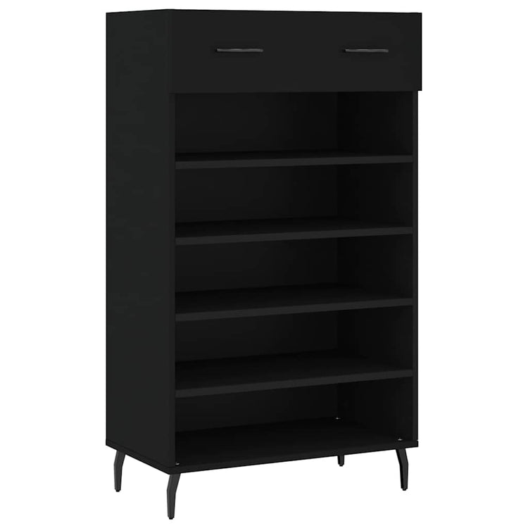 Vidaxl schoenenkast 60x35x105 cm bewerkt hout zwart