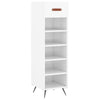Vidaxl schoenenkast 30x35x105 cm bewerkt hout hoogglans wit