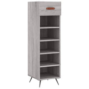 Vidaxl schoenenkast 30x35x105 cm bewerkt hout grijs sonoma eikenkleur - afbeelding 2