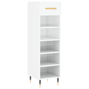 Vidaxl schoenenkast 30x35x105 cm bewerkt hout hoogglans wit - afbeelding 2