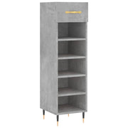 Vidaxl schoenenkast 30x35x105 cm bewerkt hout betongrijs - afbeelding 2