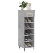Vidaxl schoenenkast 30x35x105 cm bewerkt hout betongrijs - afbeelding 3