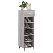 Vidaxl schoenenkast 30x35x105 cm bewerkt hout grijs sonoma eikenkleur - afbeelding 3