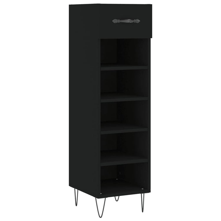 Vidaxl schoenenkast 30x35x105 cm bewerkt hout zwart