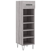 Vidaxl schoenenkast 30x35x105 cm bewerkt hout grijs sonoma eikenkleur - afbeelding 2