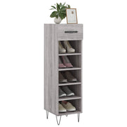Vidaxl schoenenkast 30x35x105 cm bewerkt hout grijs sonoma eikenkleur - afbeelding 3