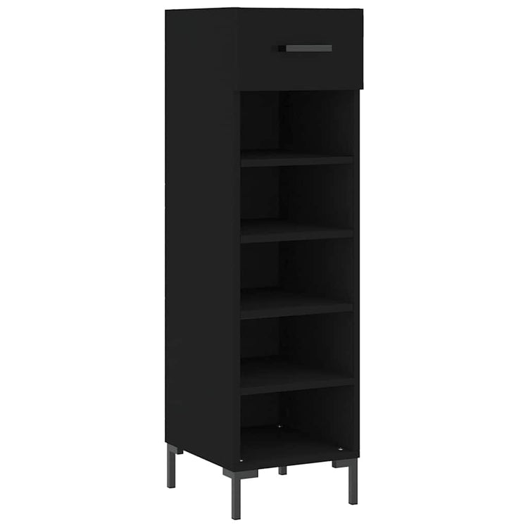 Vidaxl schoenenkast 30x35x105 cm bewerkt hout zwart
