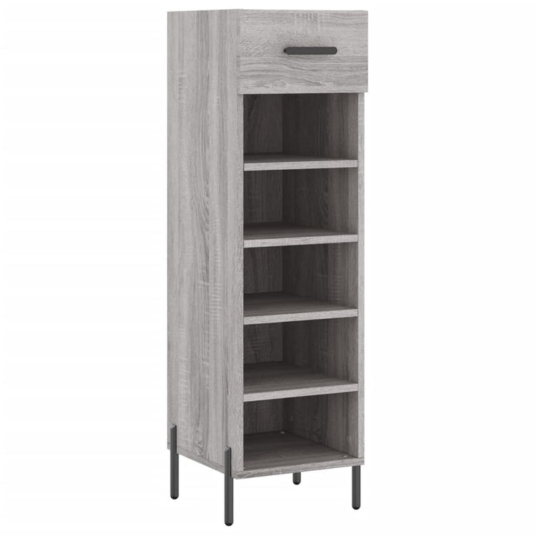 Vidaxl schoenenkast 30x35x105 cm bewerkt hout grijs sonoma eikenkleur