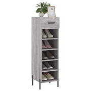 Vidaxl schoenenkast 30x35x105 cm bewerkt hout grijs sonoma eikenkleur - afbeelding 3