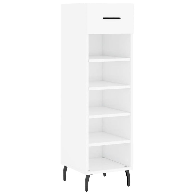 Vidaxl schoenenkast 30x35x105 cm bewerkt hout hoogglans wit